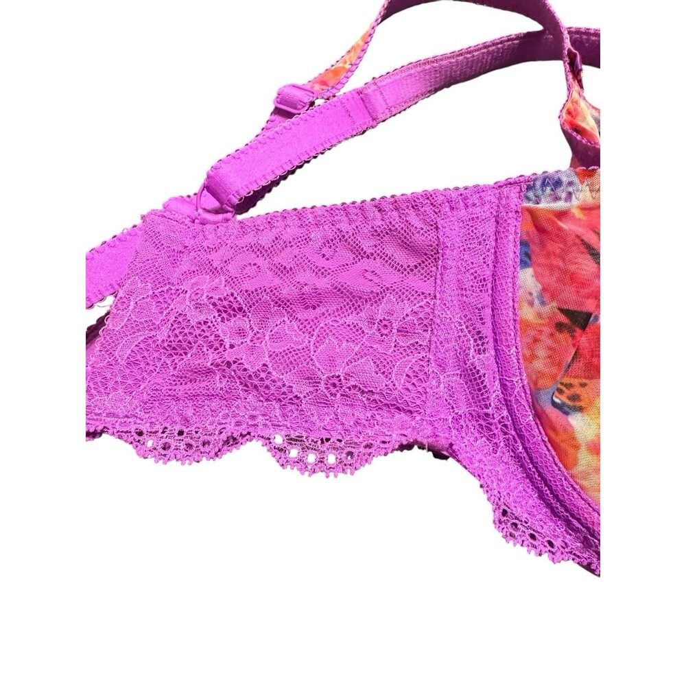 FREYA AA1931 WILDFIRE UNDERWIRE BALCONNETTE PLUNGE BRA LAVA SIZE 34 H - Picture 8 of 12